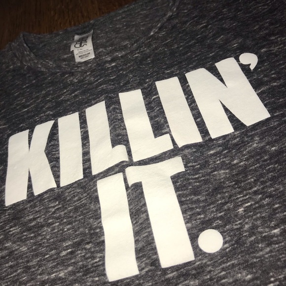 heather grey workout top - Picture 2 of 4